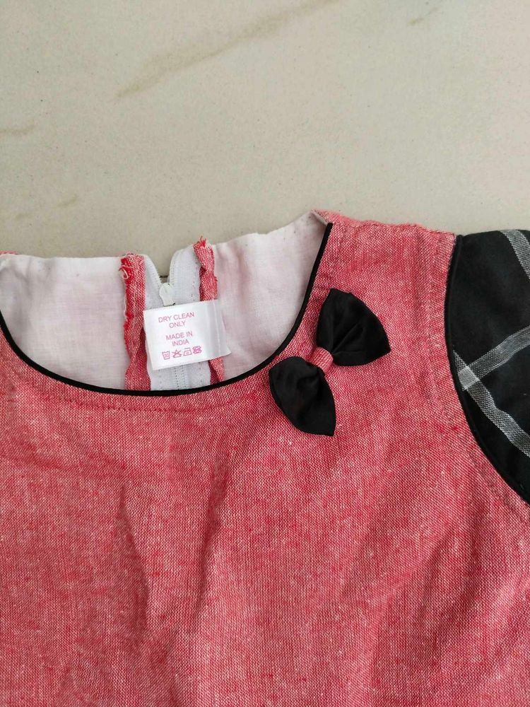 Cute Girls&#39; Cotton Bow Dress