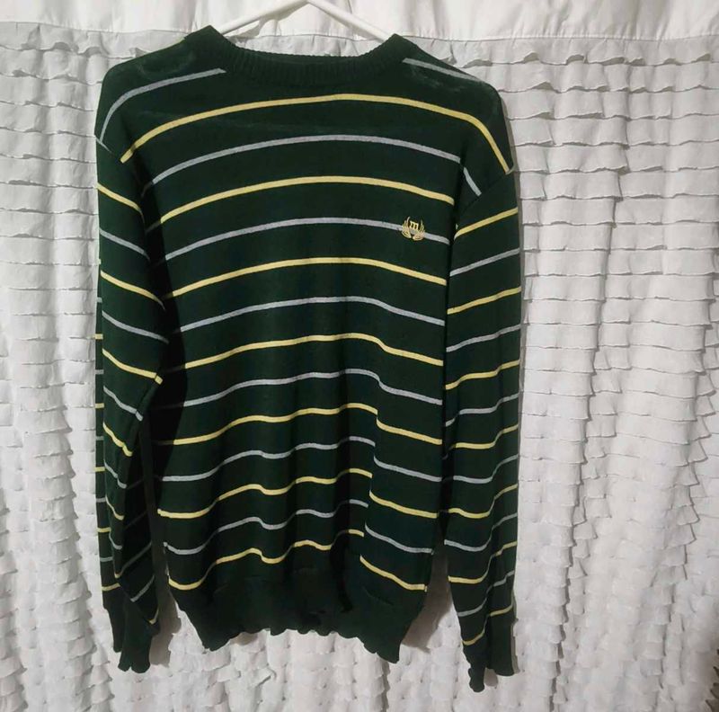 Striped Green Crewneck Sweater