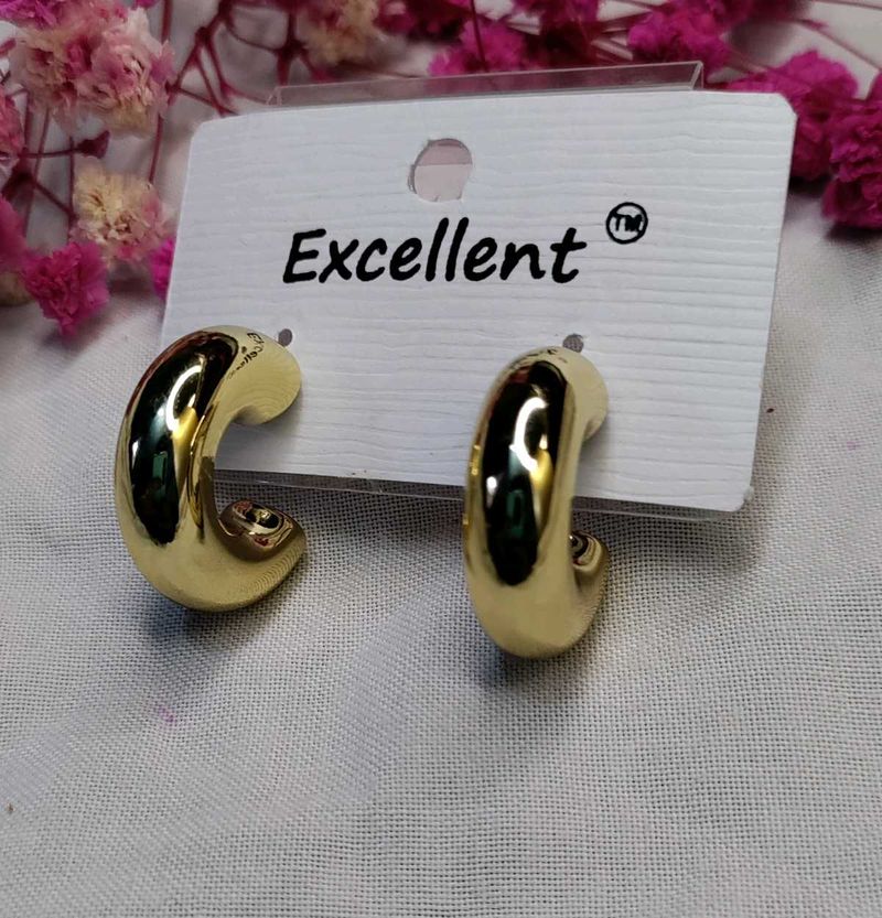 Gold Chunky Hoop Earrings
