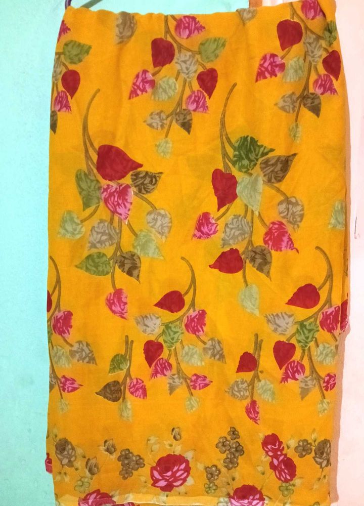 Floral Printed Chiffon Georgette saree