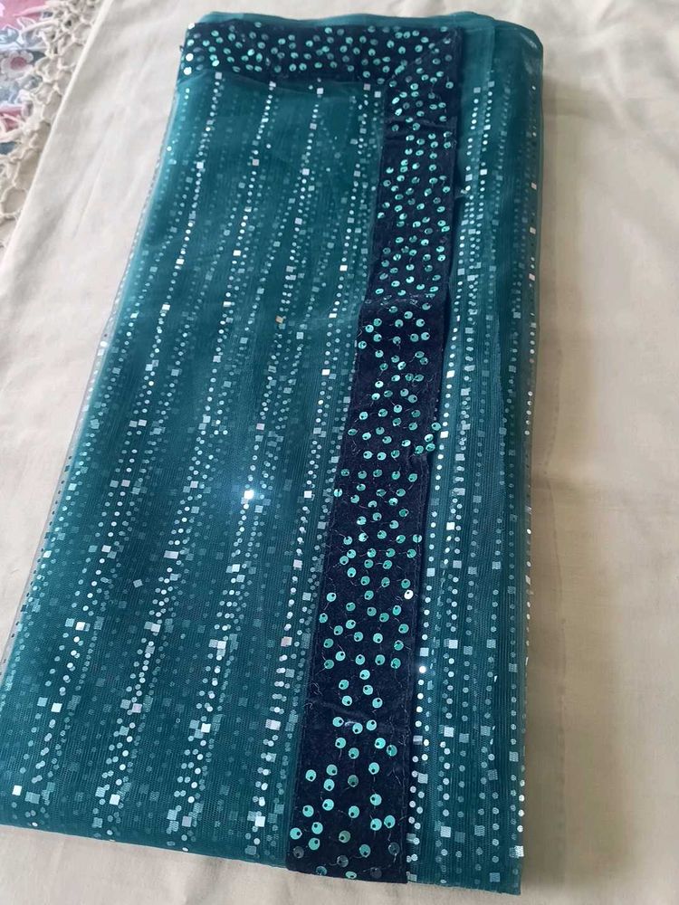 Sparkling Teal Dress Fabric