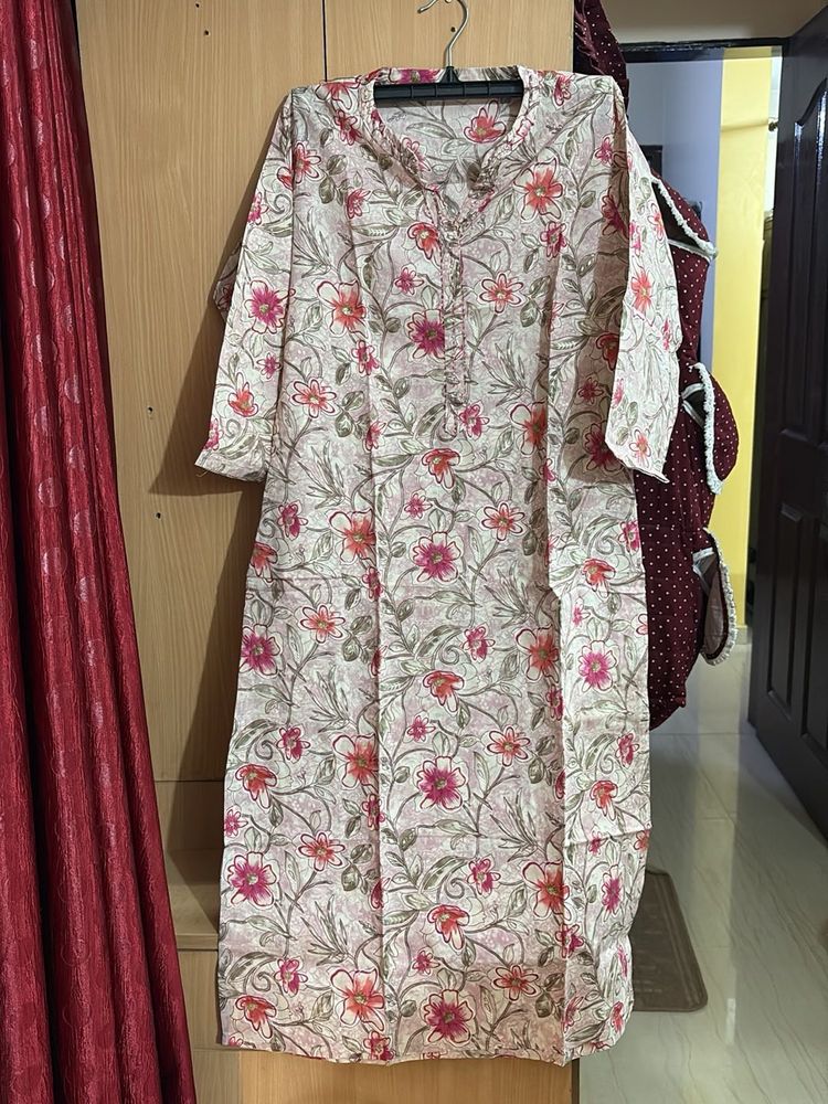 Floral Print Kurta