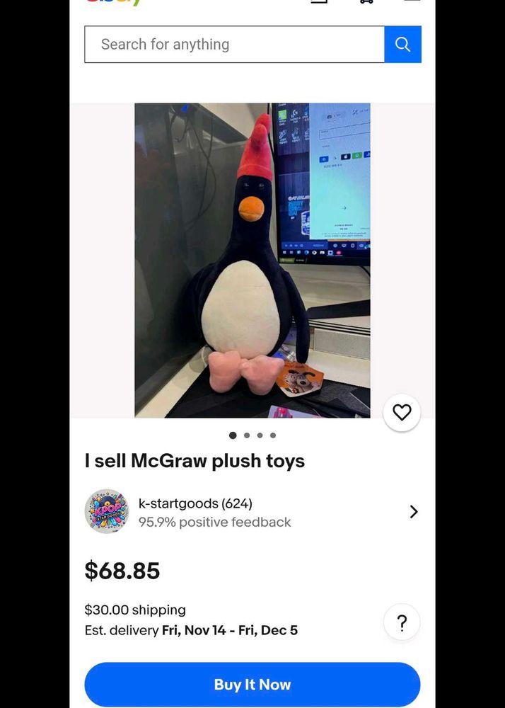Feathers Mcgraw (Wallace and Gromit) Plushie Toy