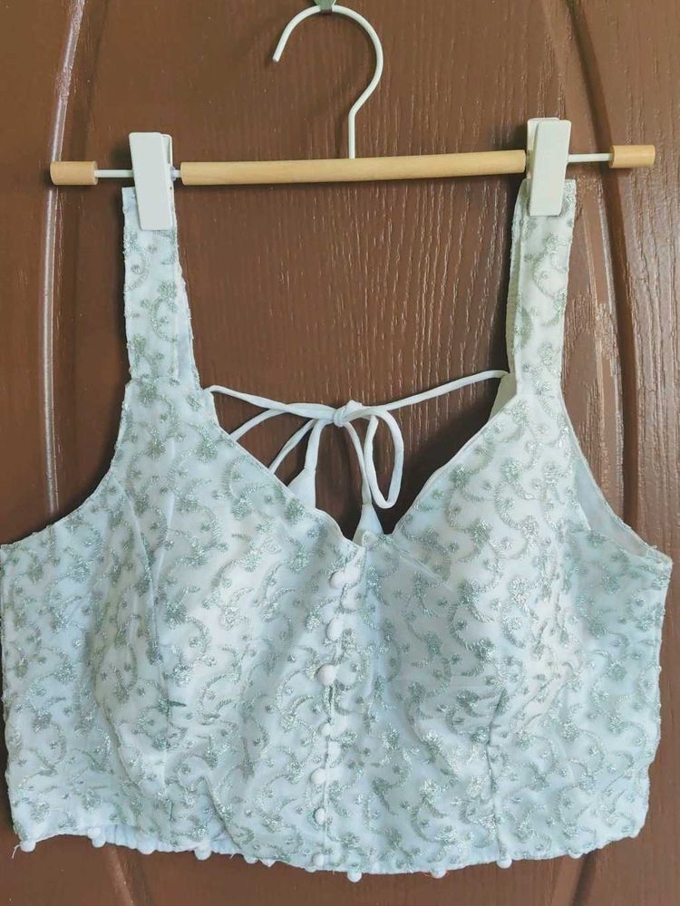 White Embroidered Blouse