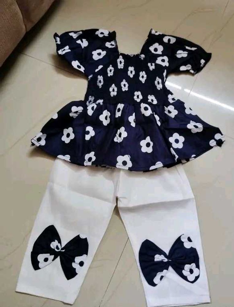 Cute Girls' Top and Pant Set