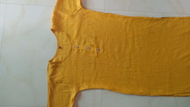 A Beautiful Mustard Colour Kurta
