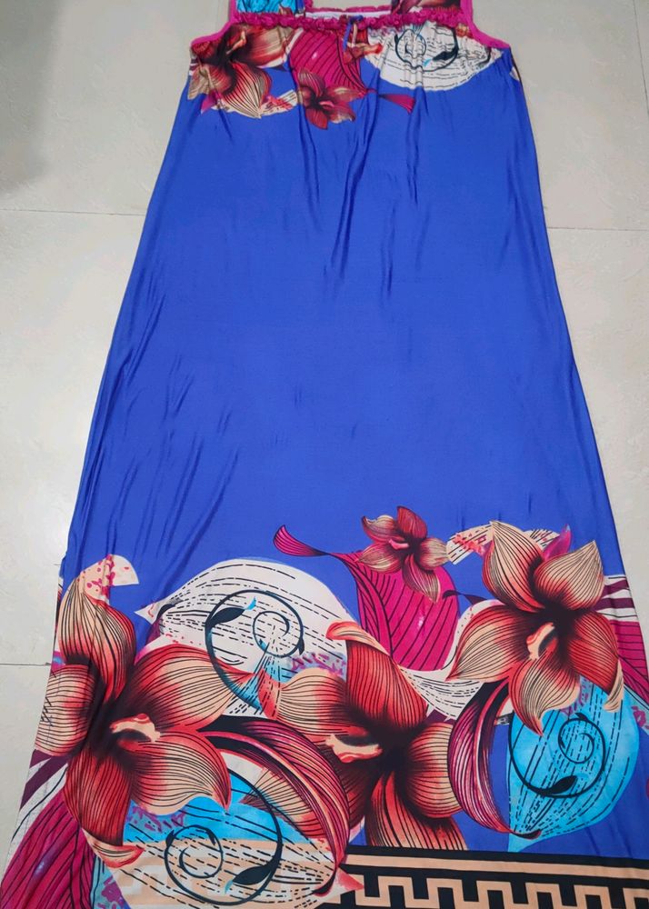 Blue floral night gown