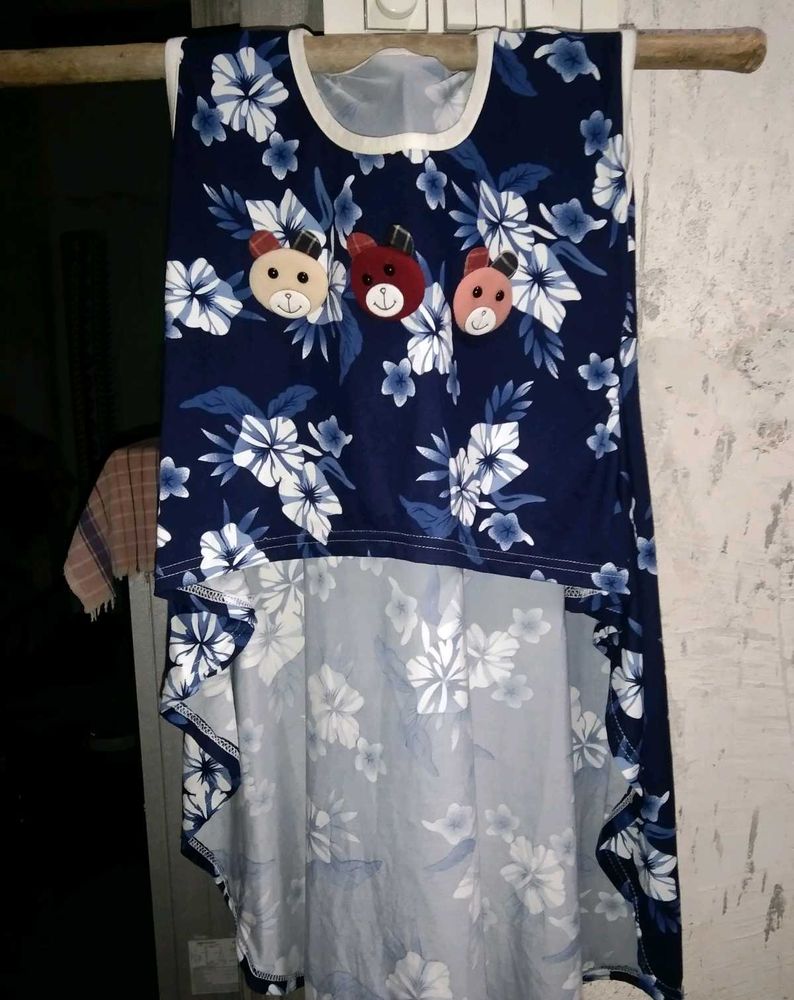 Floral Bear Applique Dress