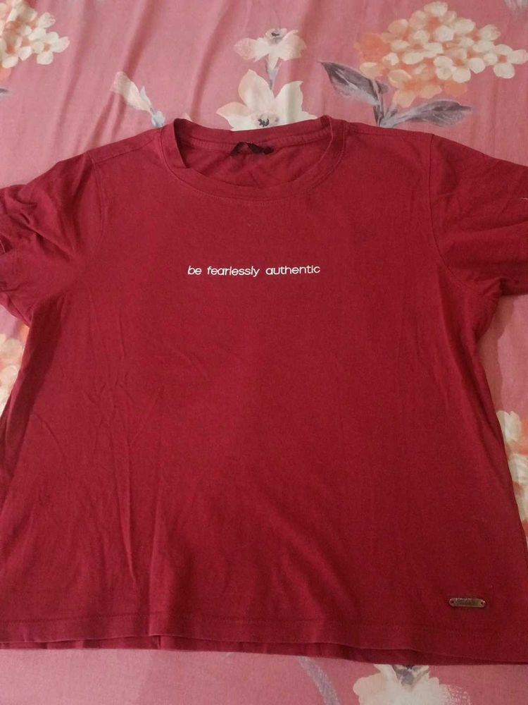 T-shirt Maroon For Ladies