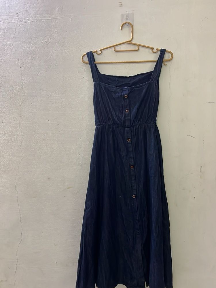 Denim Button-Down Dress
