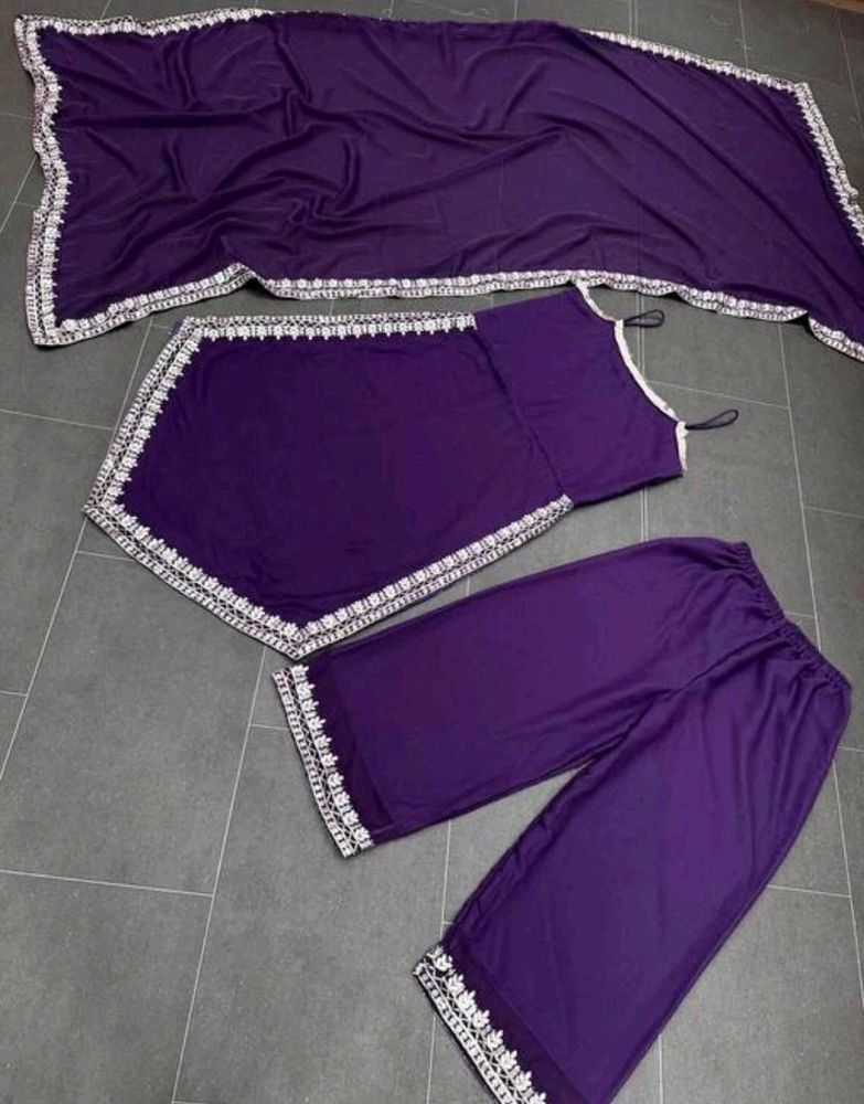 Elegant Purple Kurta Set