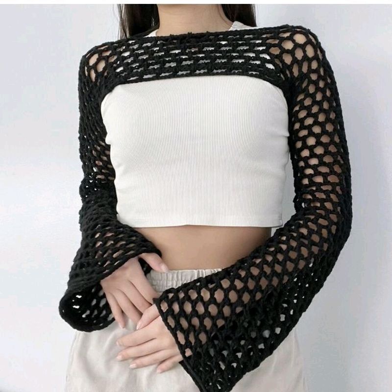 Crochet Black Shrug