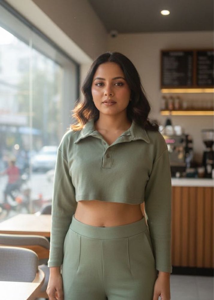 Green Crop Top Offer