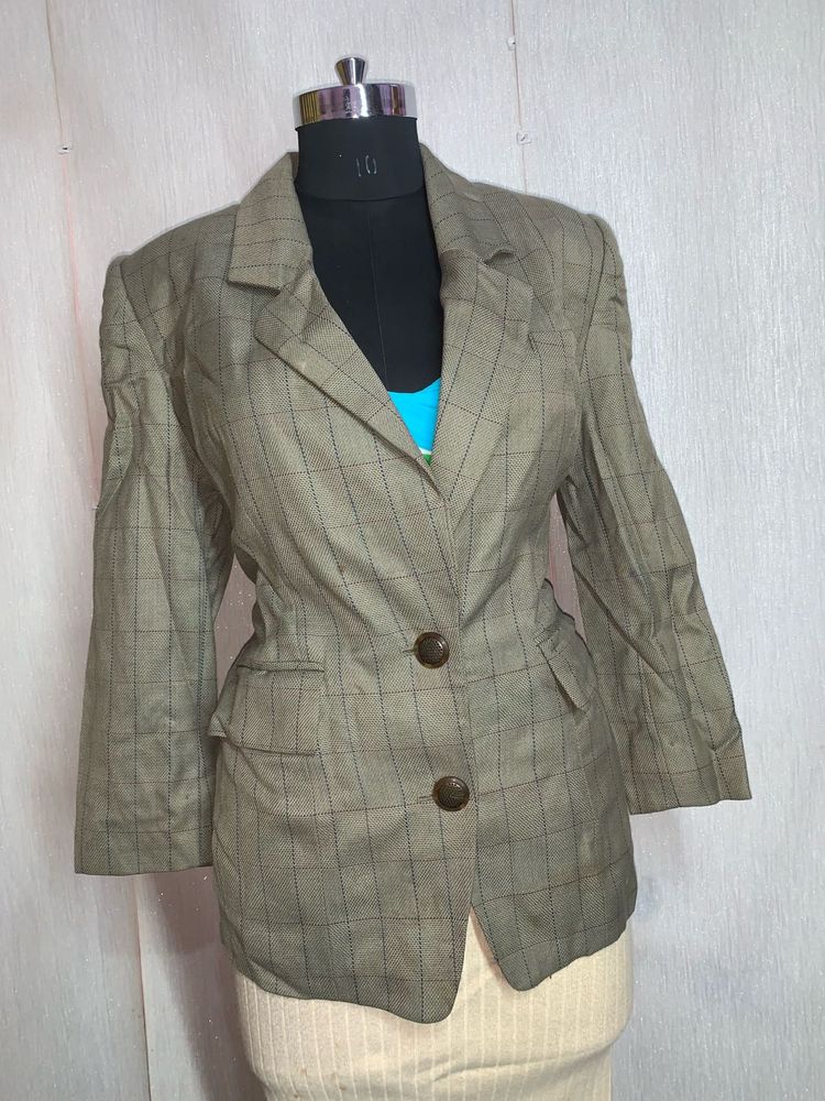 Vintage Plaid Blazer