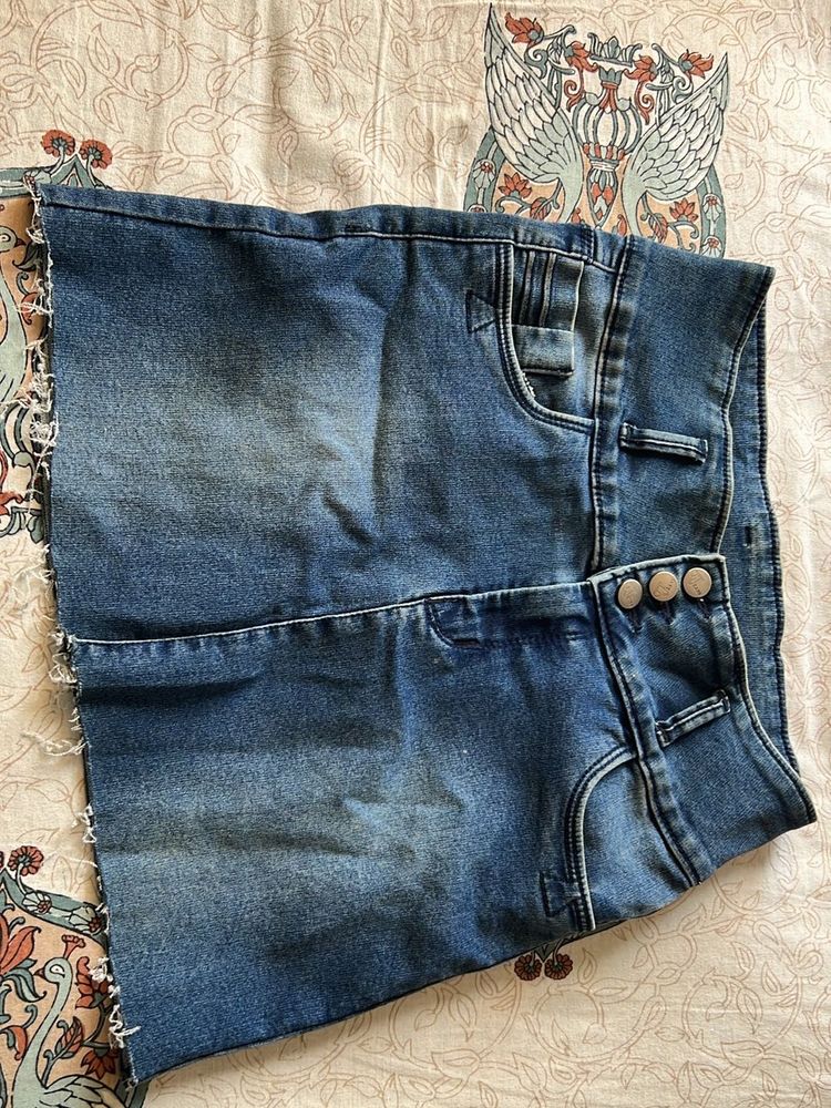 Denim Mini Skirt