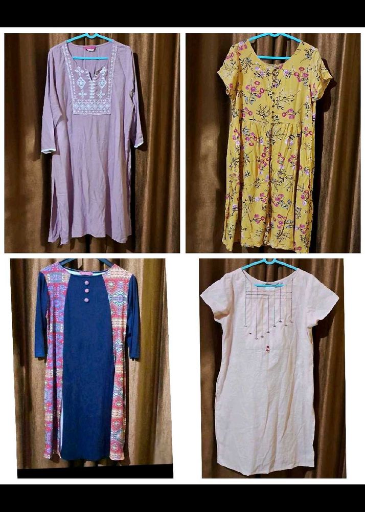 Combo Of 4 Kurti Size 44 Inches