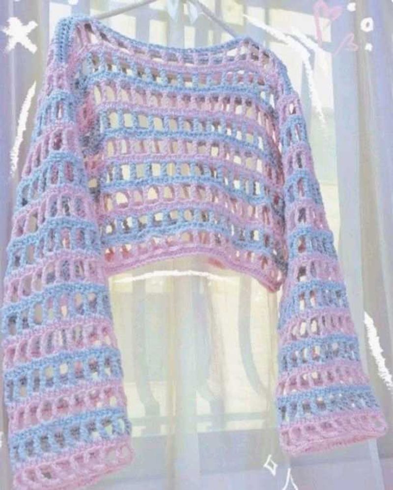 Crochet Crop Top - Pastel Dream