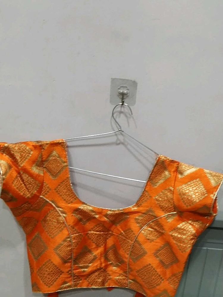 Orange Zeri Work  Blouse