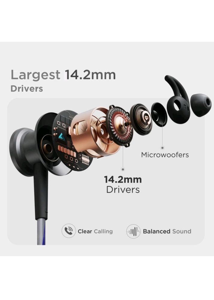 Boult FCharge Neckband With Anc Noise cancellation