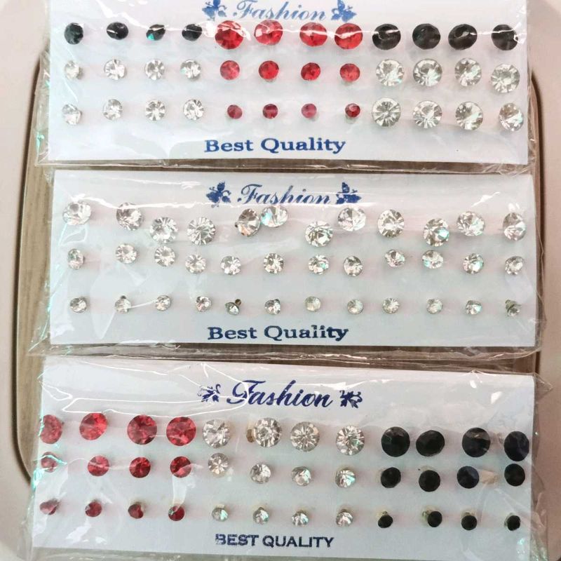 ₹99/- Pack Diamond Studs &amp; Western Earrings