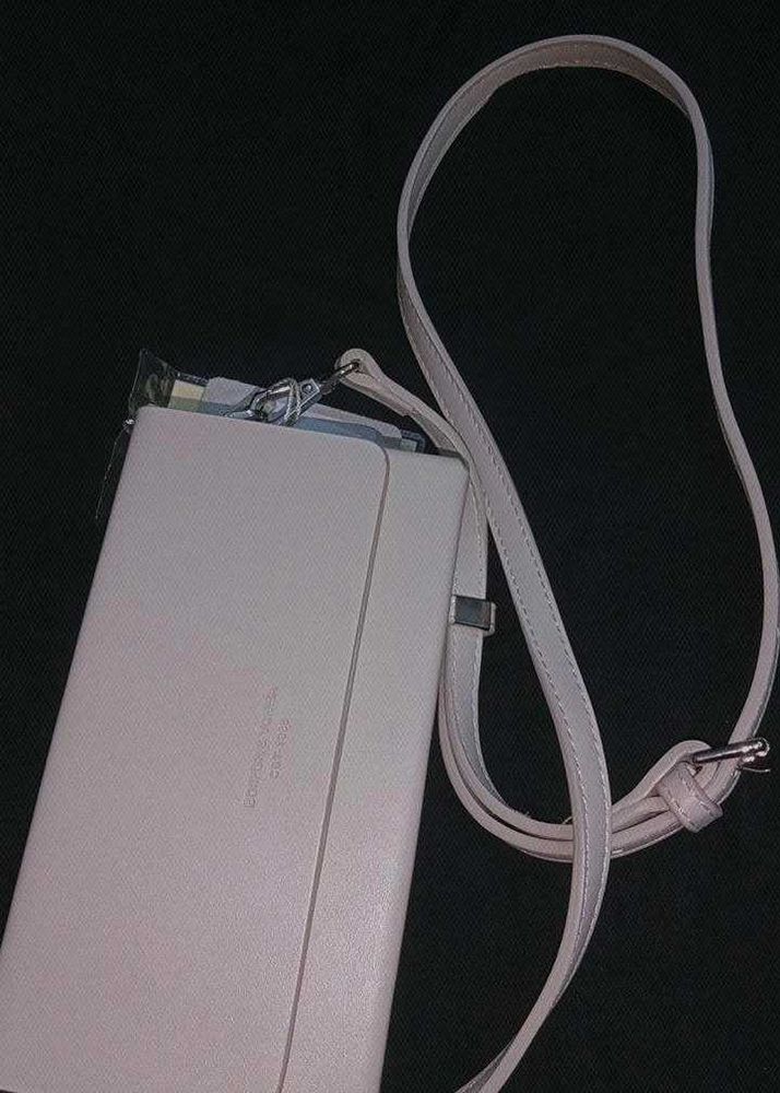 Cream Color Imported Crossbody Bag