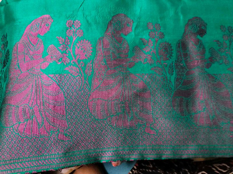 Green &amp; Pink Dress Material