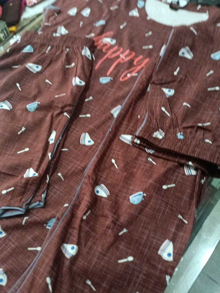 Cute Printed Night Suit 2pc Combo