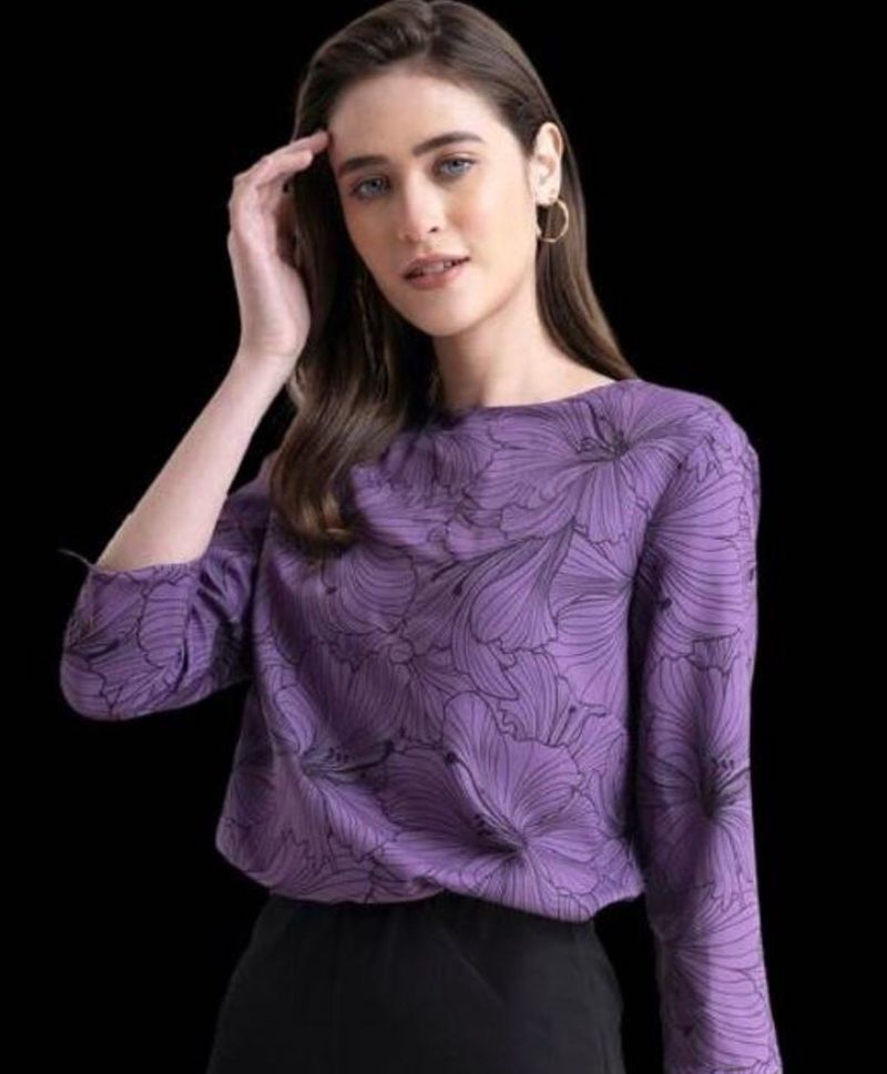 Elegant Floral Print Top