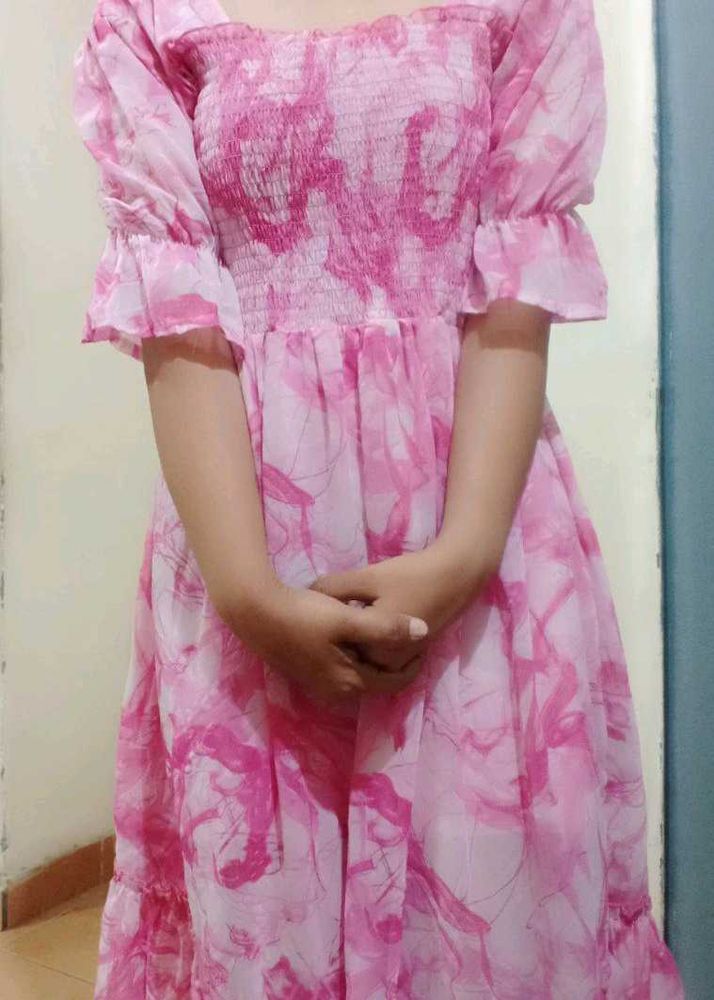 Pink Midi Dress
