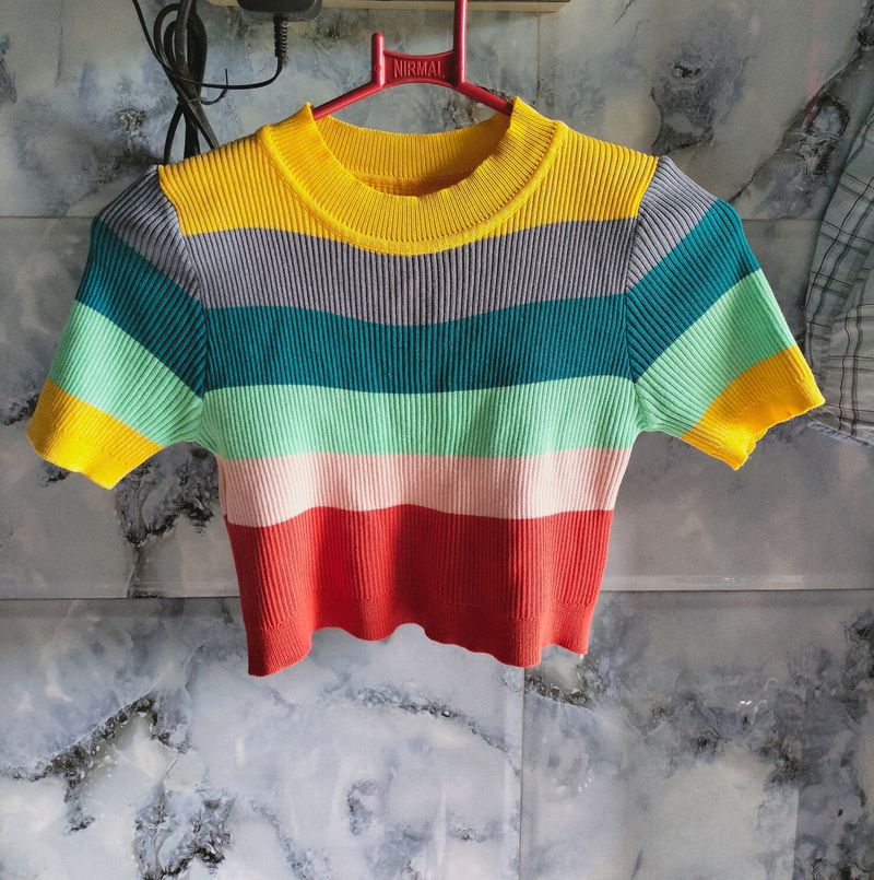 Multi Colour Crop Top