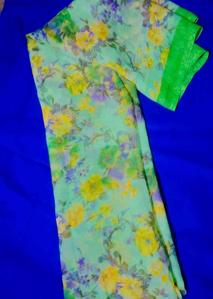 Floral Print Saree
