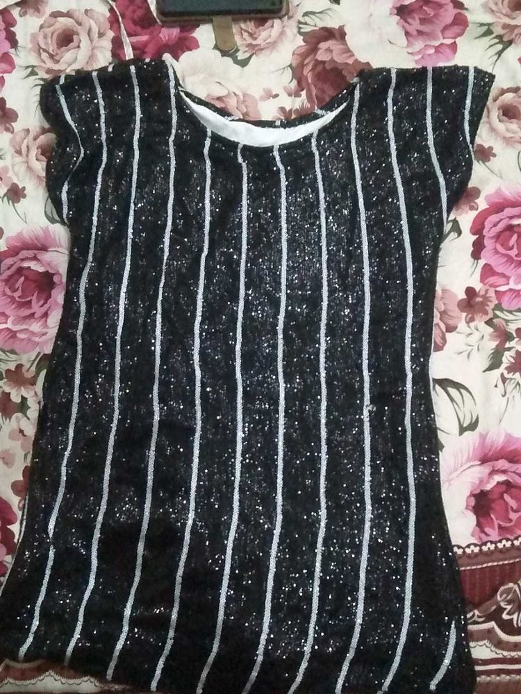 Striped Sequin Top