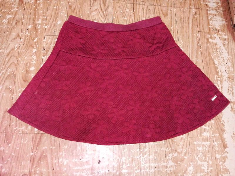 3 Set: Mini Skirt, Velvet Top And Jacket