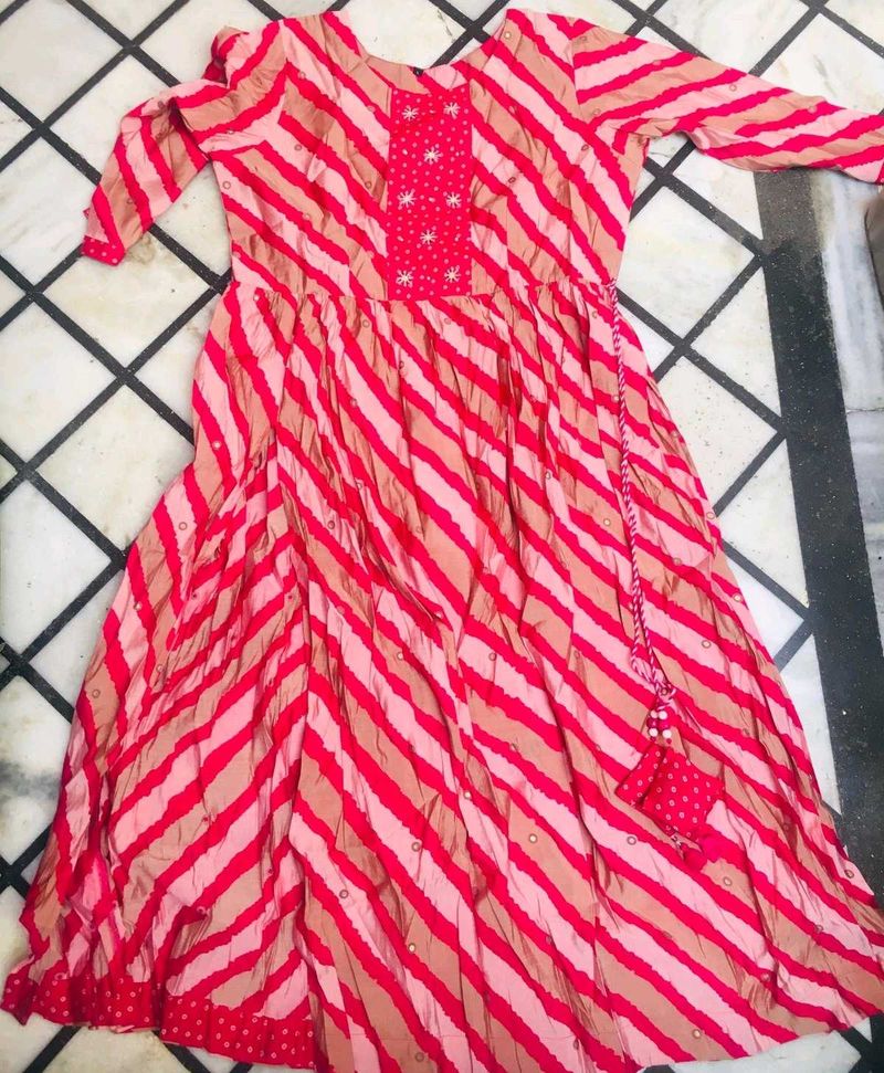 Striped Anarkali Kurti