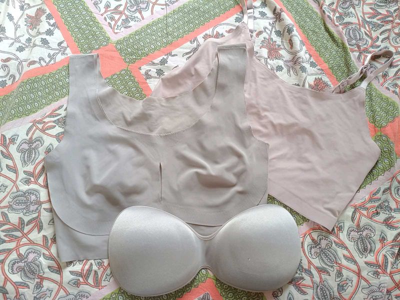 Seamless Strechy Relaxing Bra Combo 2 Pieces - 34