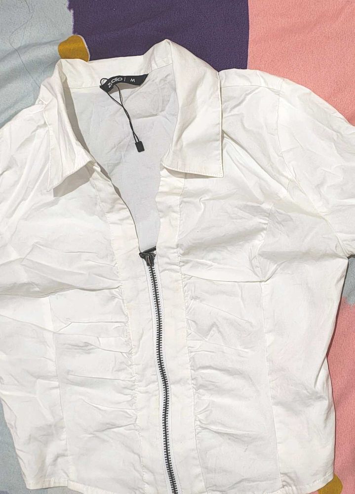 White 3/4 Short Shirt