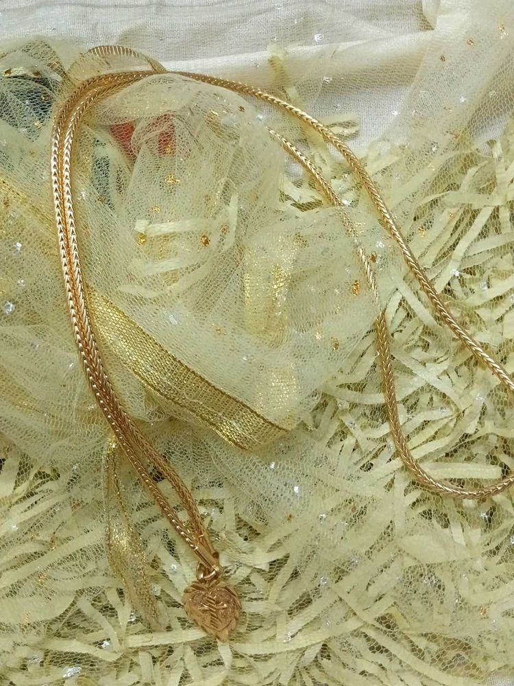 Gold Chain  with Heart Pendant