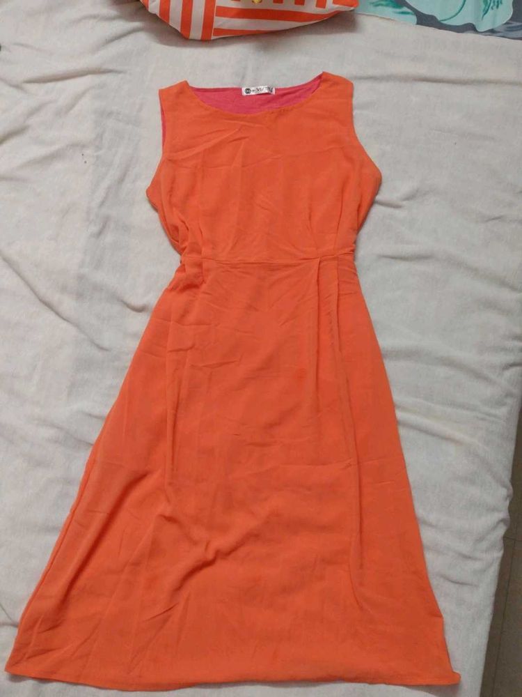 Orange Casual Dress