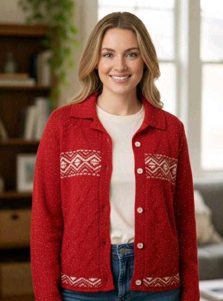 Shiny✨ Red Cardigan 💋