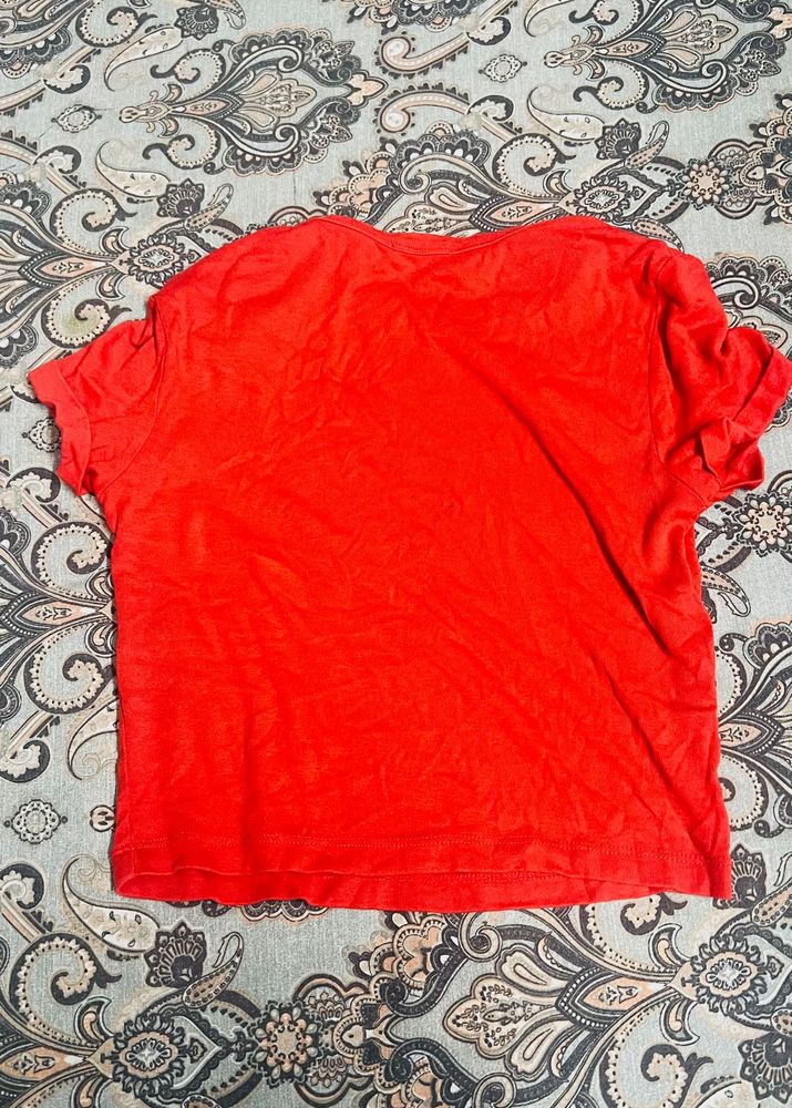 Red Basic Tshirt , Light green top , White Tee