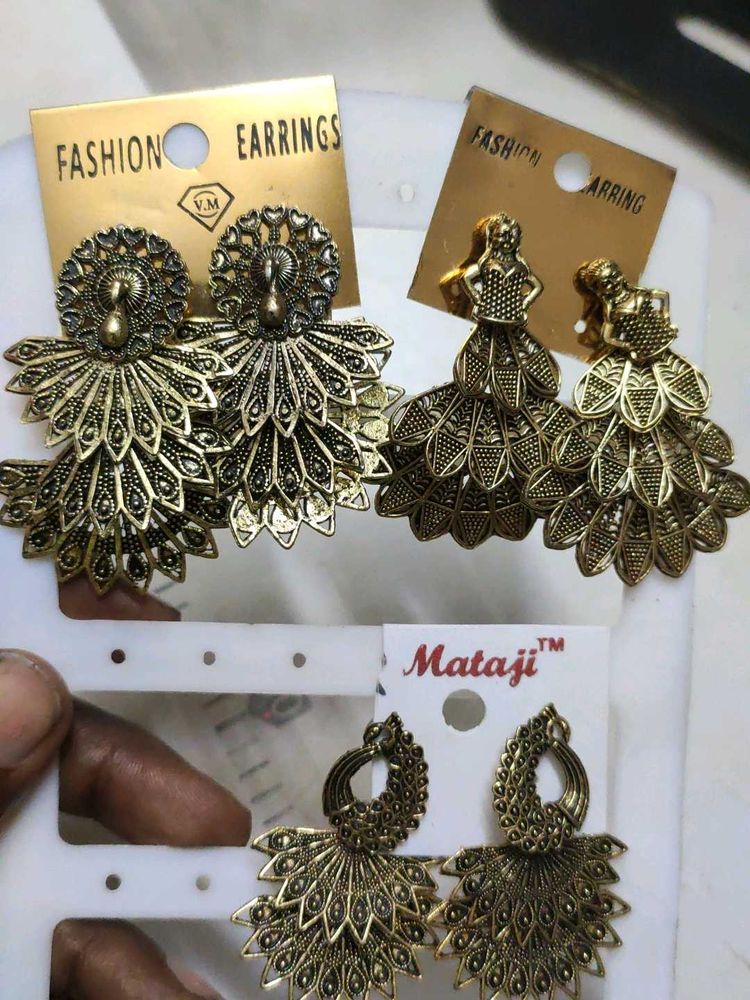 Peacock Drop Earrings