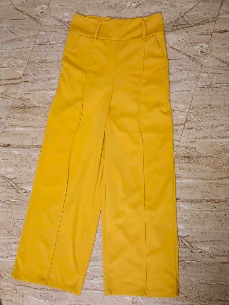 Mustard Wide Leg Trousers