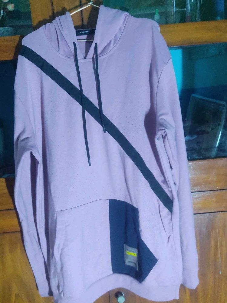 Lilac Diagonal Stripe Hoodie