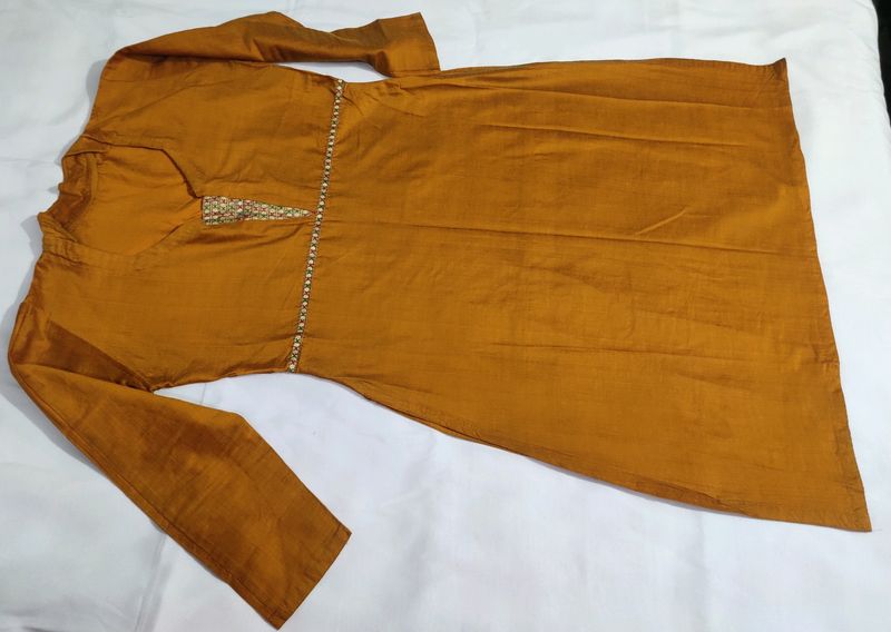 Mustard Brown Color Kurta