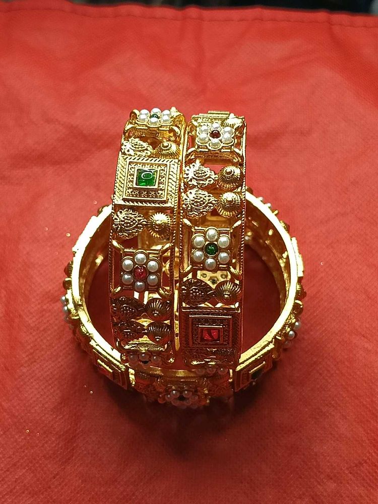 Gold-Plated Bangle Set