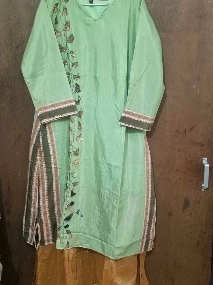 Festival green full length gown