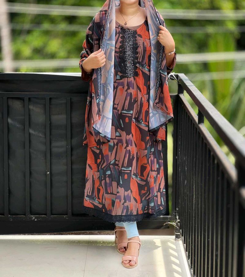 Aline Top With Shawl For Women