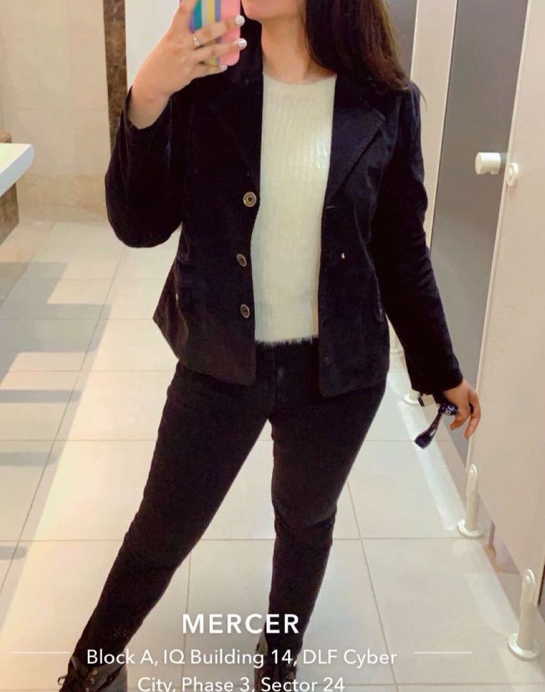 Incense Black Blazer Coat- Fits Bust 34/36