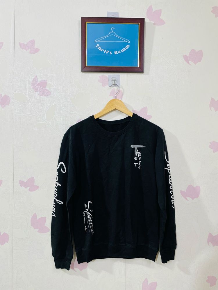 Men Black Cool Full Sleeves T-shirt
