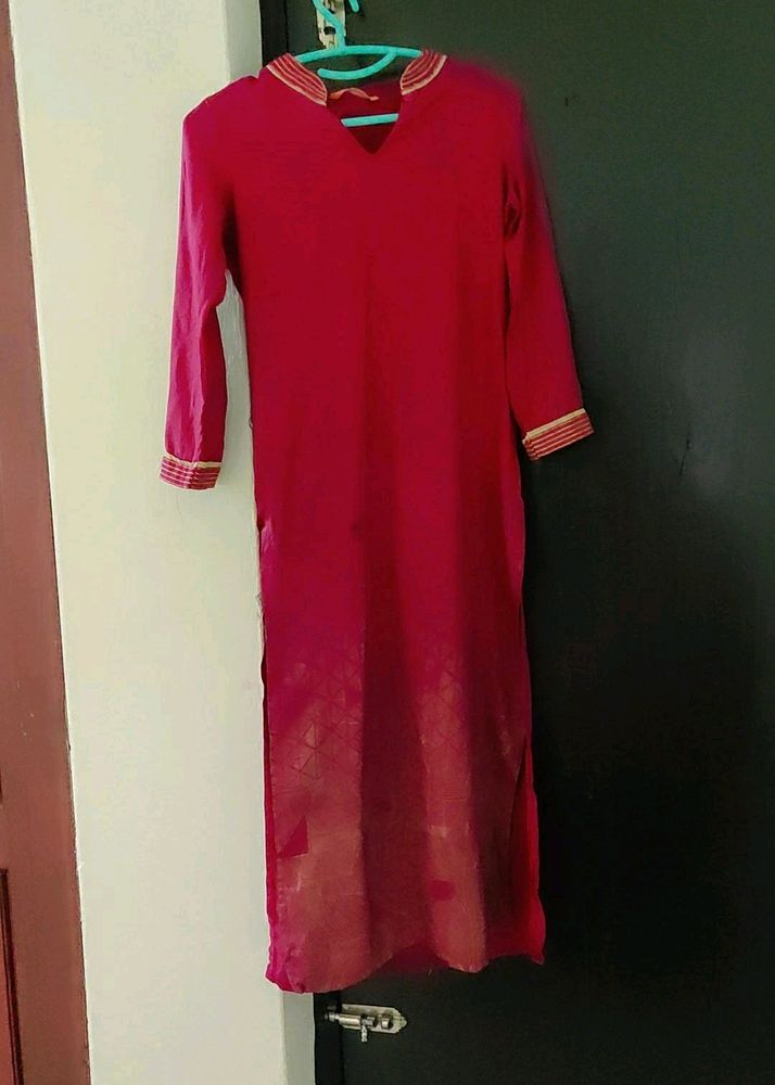 Women Kurta Red